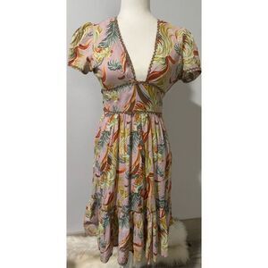 Anthropologie James Coviello paradise embroidered print dress 4